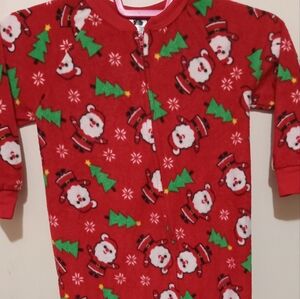 Christmas boys one piece pajama footies size 4t